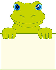 Image showing Frog and clean sheet