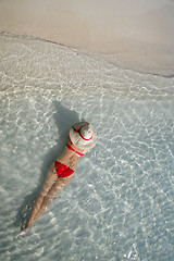 Image showing Woman in the Sea