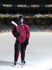 Image showing hockey player portrait