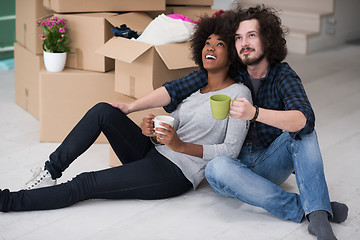 Image showing Relaxing in new house