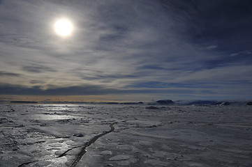 Image showing Beautiful view of icebergs in Antarctica