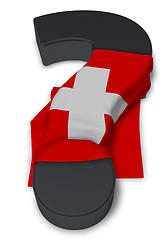 Image showing question mark and flag of switzerland - 3d illustration
