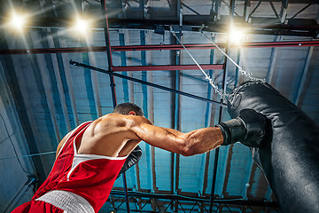 Image showing Afro american male boxer.