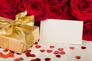 Image showing Valentine gift red roses