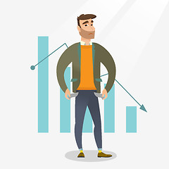 Image showing Bancrupt business man vector illustration.