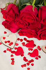 Image showing Valentine gift red roses