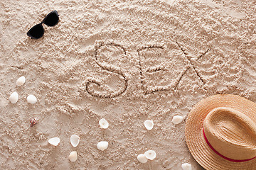 Image showing Sex in a sandy tropical beach