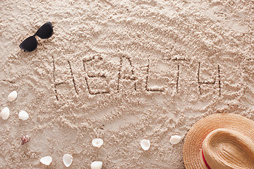 Image showing Health in a sandy tropical beach
