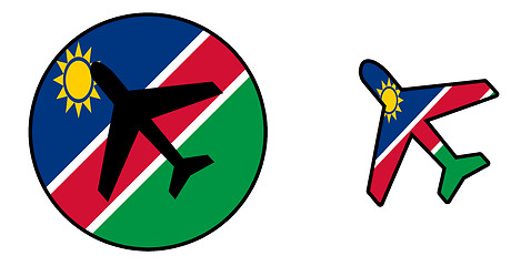 Image showing Nation flag - Airplane isolated - Namibia