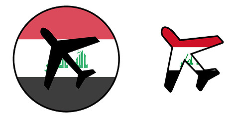 Image showing Nation flag - Airplane isolated - Iraq