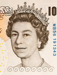 Image showing Pound currency background - 10 Pounds