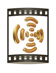 Image showing Radio Frequency Identification symbol. 3d illustration. The film