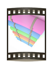 Image showing karemats. 3D illustration. The film strip