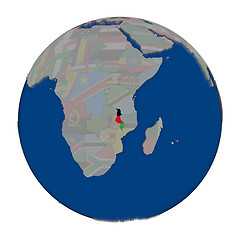 Image showing Malawi on political globe