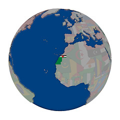 Image showing Western Sahara on political globe