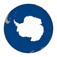 Image showing Antarctica on political globe