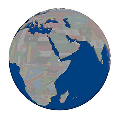 Image showing Djibouti on political globe