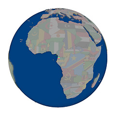 Image showing Equatorial Guinea on political globe
