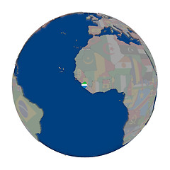 Image showing Sierra Leone on political globe