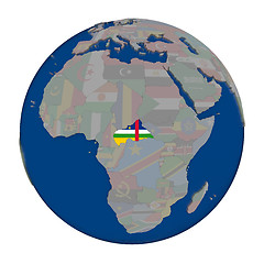 Image showing Central Africa on political globe