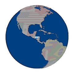 Image showing Honduras on political globe