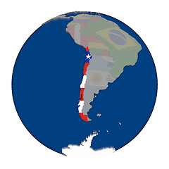 Image showing Chile on political globe