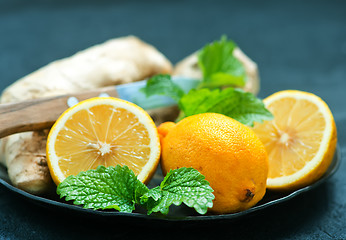 Image showing fresh ingredients for tea