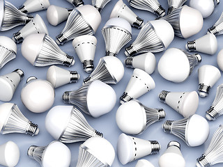 Image showing Different types of LED light bulbs 