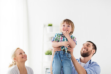 Image showing happy family at home