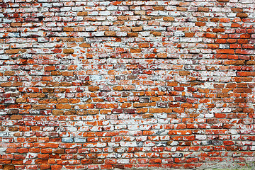 Image showing texture of old damaged brick wall