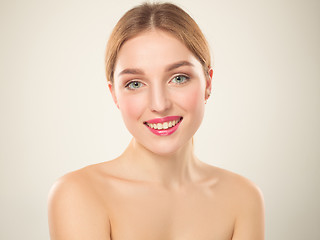 Image showing Beautiful Girl face. Perfect skin