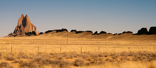 Image showing Rocky Craggy Butte Shiprock New Mexico United States