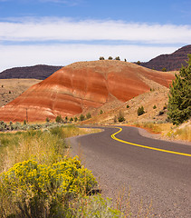 Image showing Painted Hills Fossil Beds Oregon State USA North America