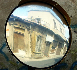 Image showing Old buildings mirrored. Nicosia. Cyprus