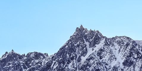 Image showing Aiguille du Midi - Mont Blanc Massif