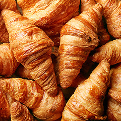 Image showing freshly baked croissant background