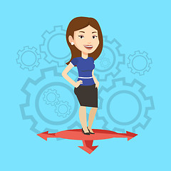 Image showing Woman choosing career way vector illustration.