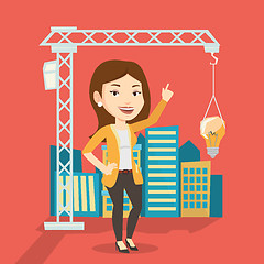 Image showing Businesswoman having business idea.