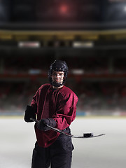 Image showing hockey player portrait