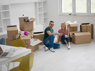 Image showing young couple in new house