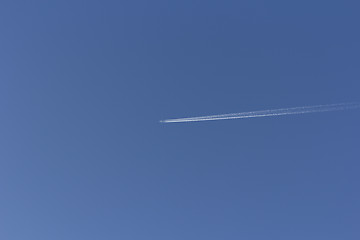 Image showing trace of the plane in the sky