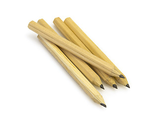 Image showing Yellow Plain pencils on white background.