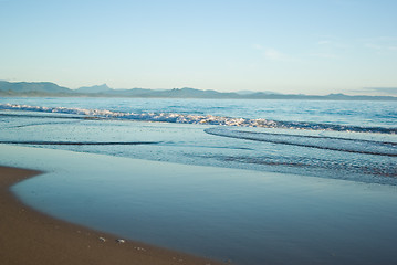 Image showing gentle waves on the beach
