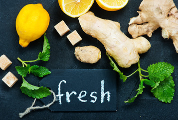 Image showing fresh ingredients for tea