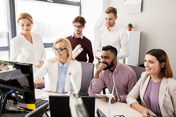 Image showing business team developing renewable energy project