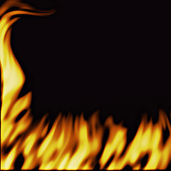 Image showing flames on black