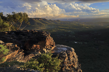 Image showing Views over the Megalong Valley Blue Mountains Australia