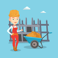 Image showing Builder giving thumb up vector illustration.