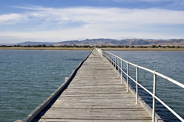 Image showing long jetty at port germein