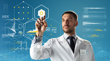 Image showing doctor or scientist in white coat